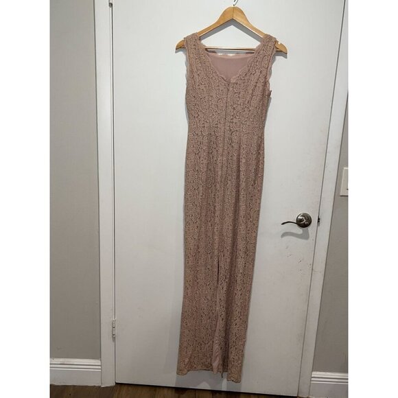 Adianna Papell  Womens size 8 Rose Lace Maxi Dress Sleeveless Full-Length Elegan - Picture 13 of 13